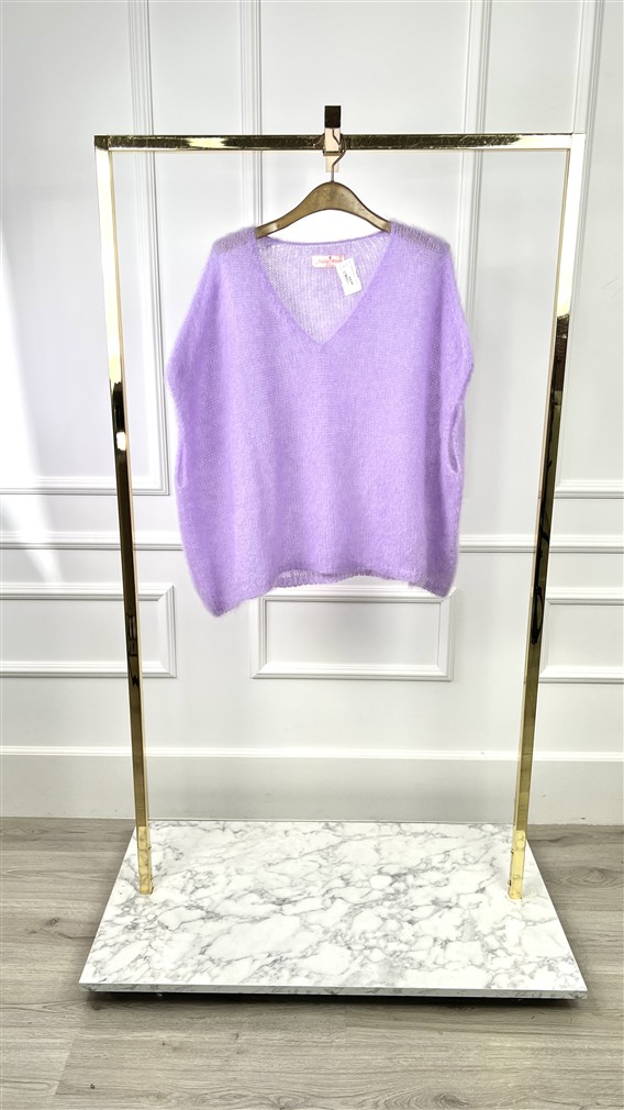 Debardeur Knit 24238 Kidmohair Lila V-H