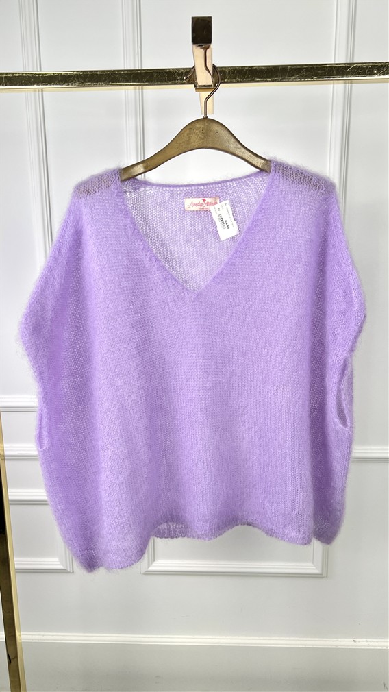 Debardeur Knit 24238 Kidmohair Lila V-H