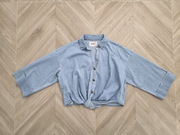 Jeans Blouse Rd3581 Crop Bow