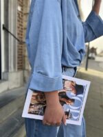 Jeans Blouse Rd3581 Crop Bow