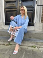 Jeans Blouse Rd3581 Crop Bow