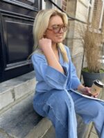 Jeans Blouse Rd3581 Crop Bow