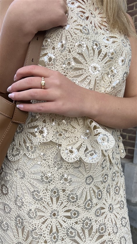 SUNCOO Rok Fanny S26c05251 Crochet Paillet Detail