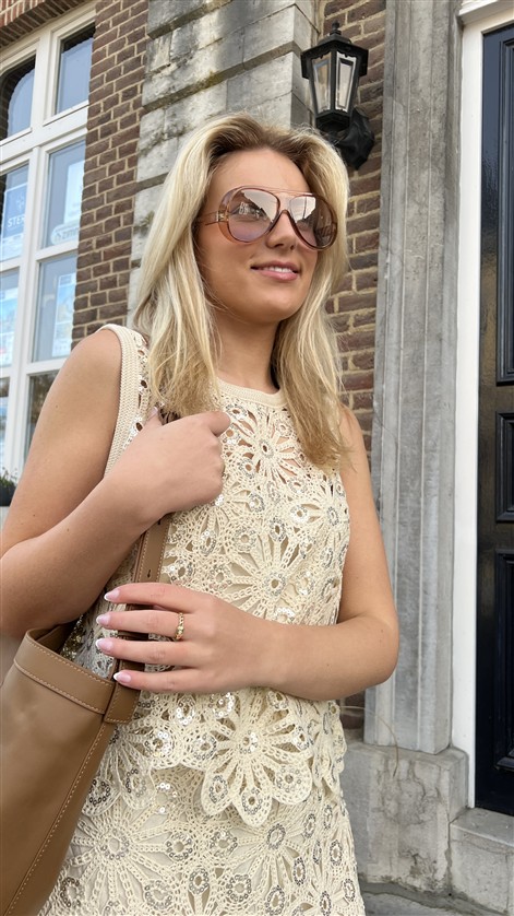 SUNCOO Rok Fanny S26c05251 Crochet Paillet Detail