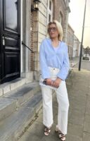 Balloon Blouse 01-701355-603 V-Neck