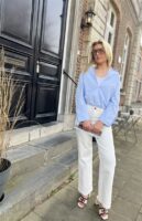 Balloon Blouse 01-701355-603 V-Neck