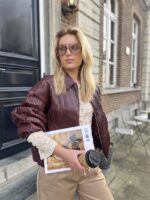 Alix Faux Leather Bomber 2512403475