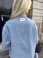 Denim Blouse 2603998629 Korte Mouw