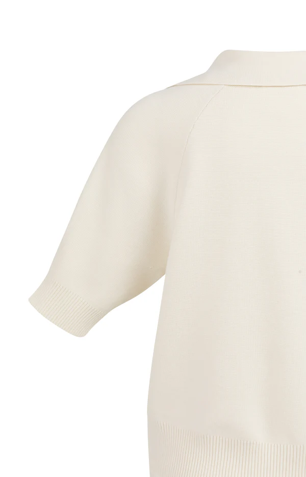 YAYA Knit 01-000569-603 K.mouw Kraag Ecru