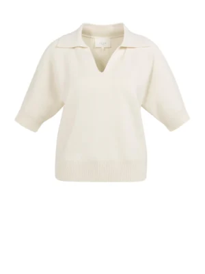 YAYA Knit 01-000569-603 K.mouw Kraag Ecru