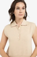 Knit 01-000572-603 Collar Sleeveless