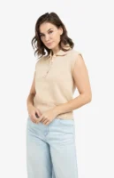 Knit 01-000572-603 Collar Sleeveless