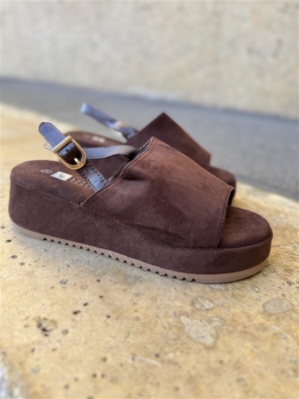 Soft Summer Wedge Suede Bruin