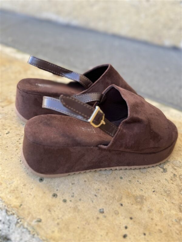 Soft Summer Wedge Suede Bruin