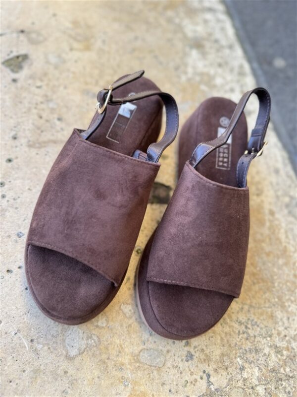 Soft Summer Wedge Suede Bruin