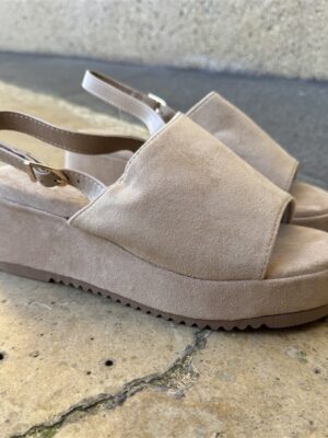Soft Summer Wedge Suede Beige