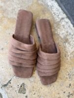 Luxe Draped Heels Camel