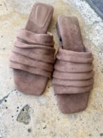 Luxe Draped Heels Camel