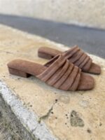 Luxe Draped Heels Camel