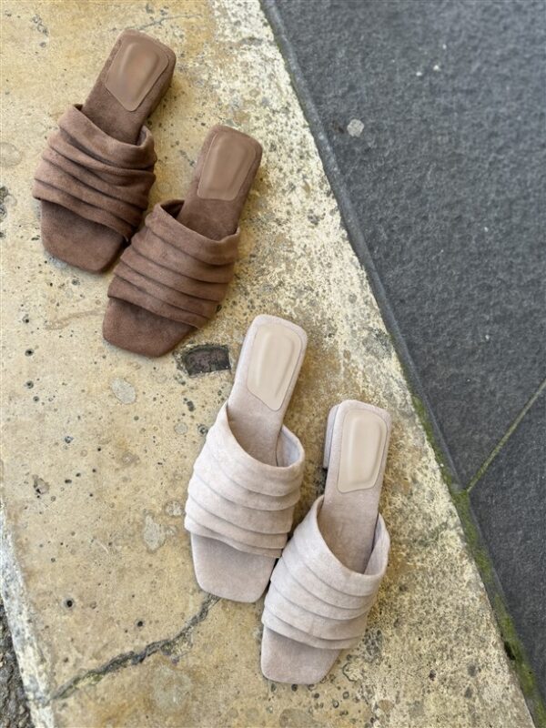 9822 Luxe Draped Heels Beige