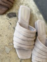 9822 Luxe Draped Heels Beige