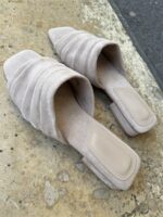 9822 Luxe Draped Heels Beige