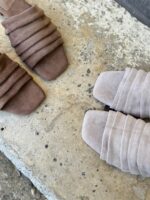 9822 Luxe Draped Heels Beige