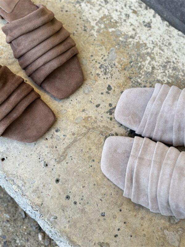 9822 Luxe Draped Heels Beige