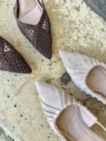 Ls5445a Soft Pleated Slingback Heels