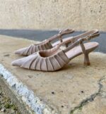 Ls5445a Soft Pleated Slingback Heels