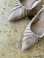 Ls5445a Soft Pleated Slingback Heels
