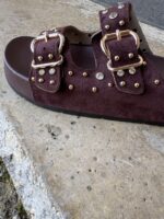 Studded Chic Slide Brown