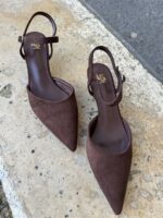 Elegant Suede Slingback Heels
