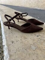 Elegant Suede Slingback Heels