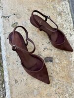 Elegant Suede Slingback Heels