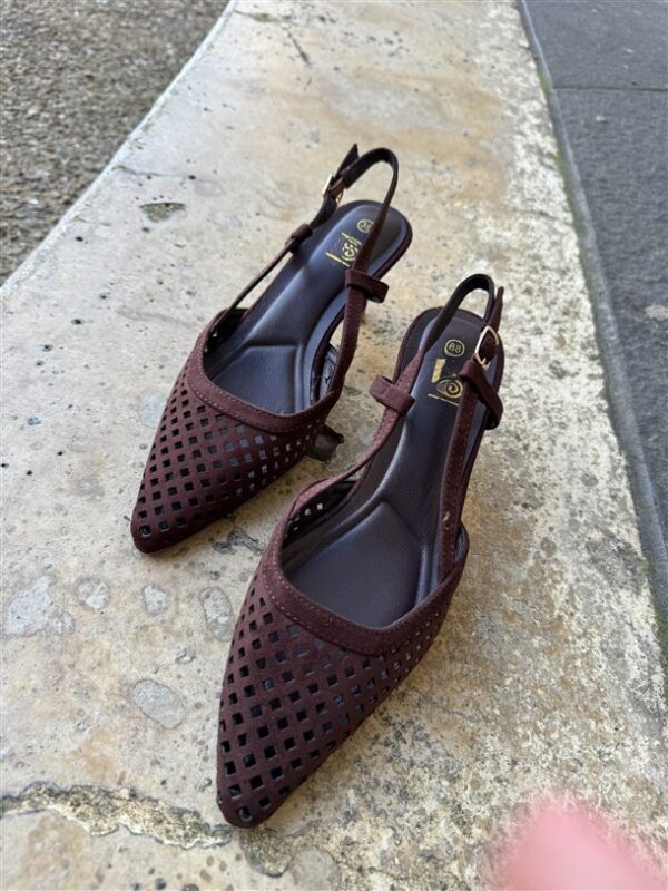 Mo-3625 Elegant Cut-Out Slingback Heels