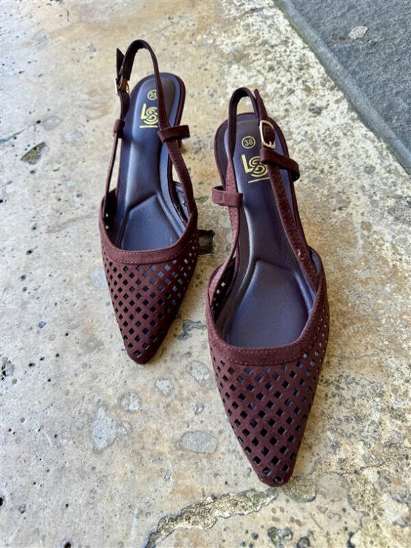 Mo-3625 Elegant Cut-Out Slingback Heels