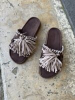 Toscane Tassel Slide Brown