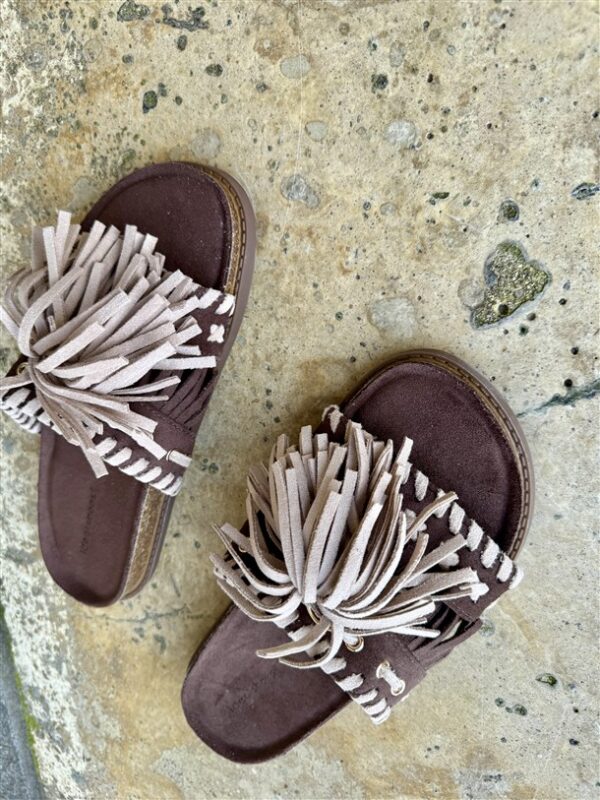 Toscane Tassel Slide Brown