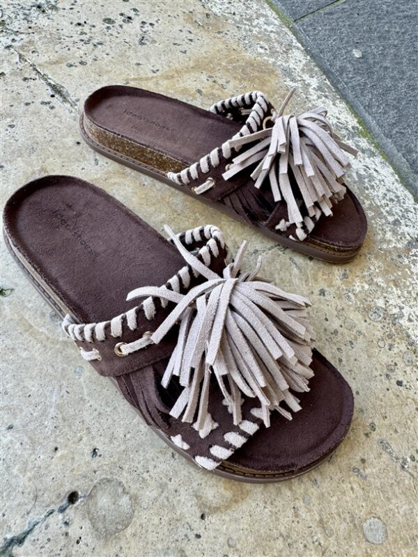 Toscane Tassel Slide Brown