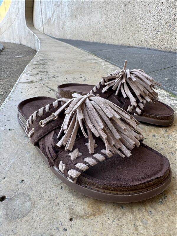 Toscane Tassel Slide Brown