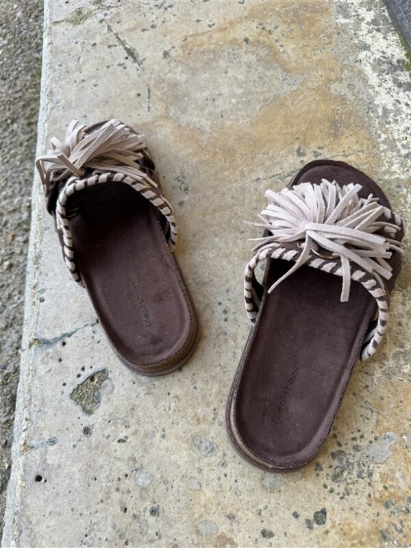 Toscane Tassel Slide Brown