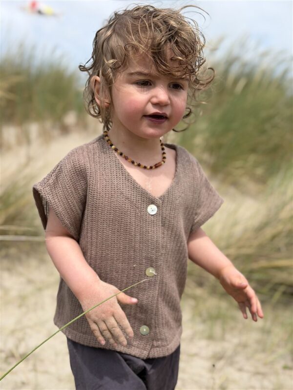 LITTLE LEAN BREEZE CARDIGAN MOCHA