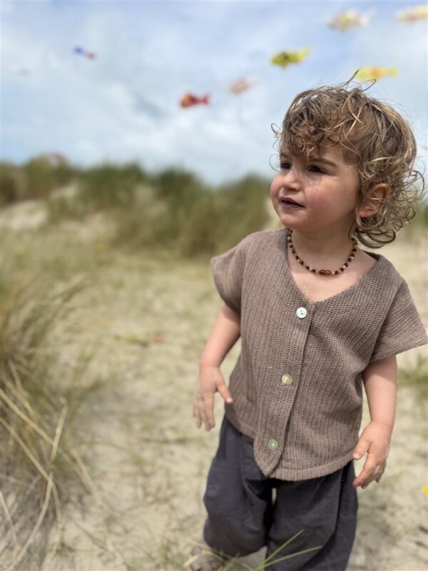 LITTLE LEAN BREEZE CARDIGAN MOCHA