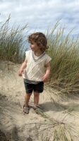 LITTLE LEAN DEBARDEAUR CABLE KNIT BEIGE