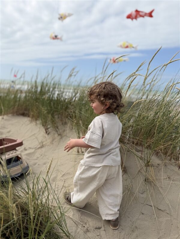 LITTLE LEAN CLOUD LINEN PANTS