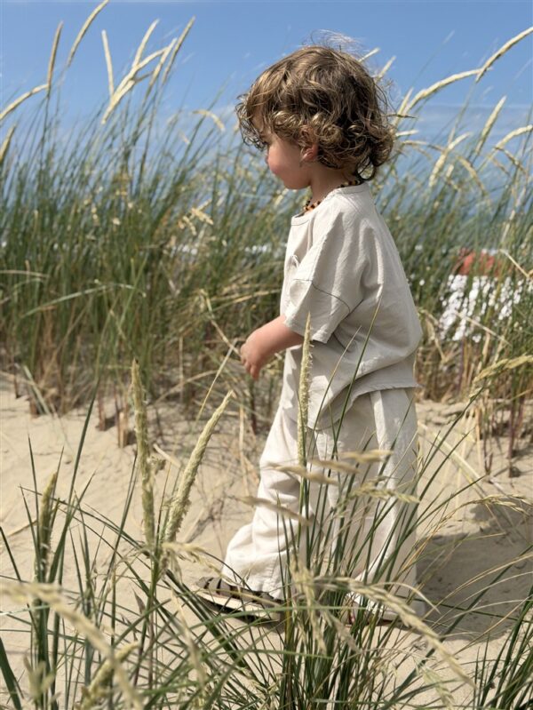 LITTLE LEAN CLOUD LINEN PANTS
