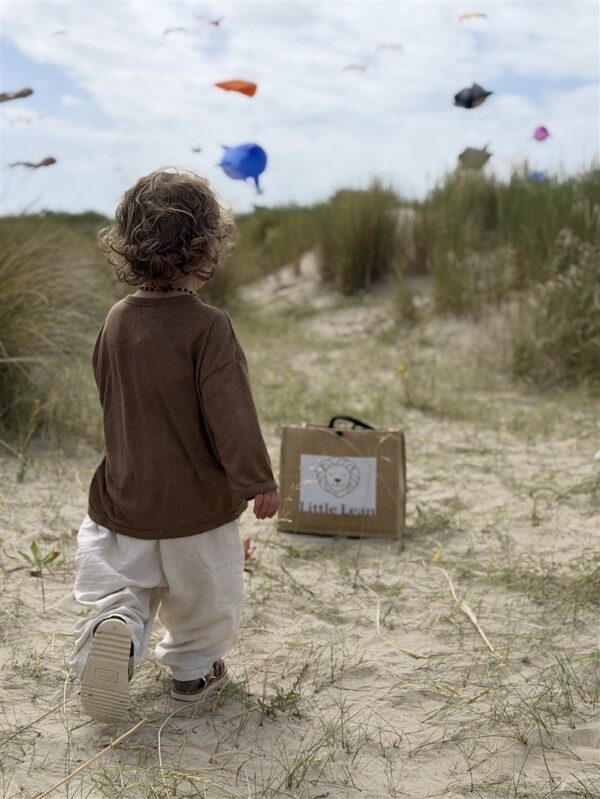 LITTLE LEAN CLOUD LINEN PANTS