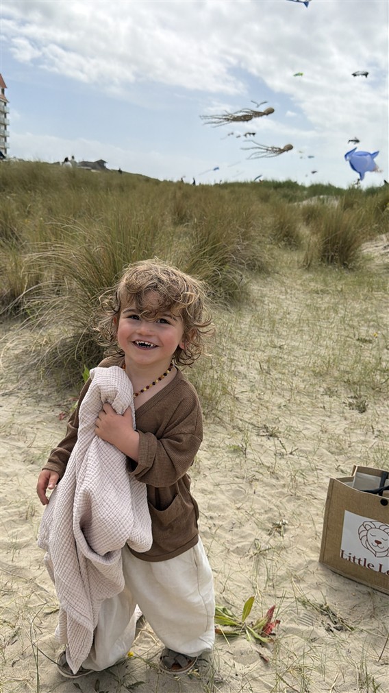 LITTLE LEAN CLOUD LINEN PANTS