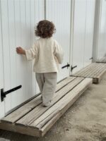 LITTLE LEAN STONE PANTS BEIGE